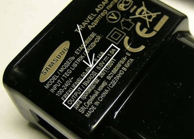 sample phone charger information
